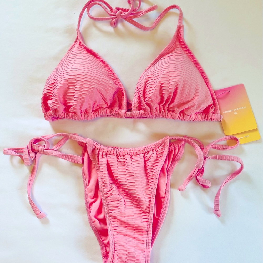 NWT STONEY CLOVER LANE Pink Bikini